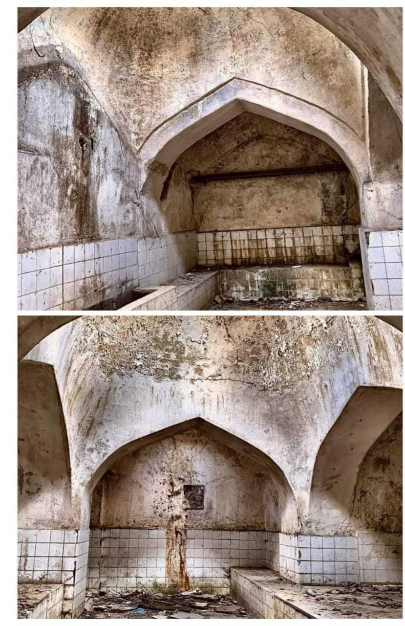 تخریب در کمین حمام باستانی روستای بالاگنج افروز بابل
