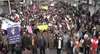 راهپیمایی مردم بابصیرت خورموج در دفاع از امنیت ملی ایران