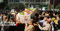 تشییع پیکر پاک شهید حمید محمدی از پاسداران ناو شهید سلیمانی در عسلویه
