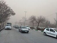 آسمان زنجان غبارآلود است