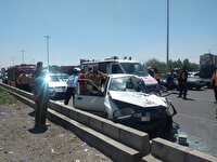 تصادف خودرو‌ها در البرز ۵ مجروح برجای گذاشت