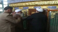 غبارروبی ضریح امامزاده سید محمد آقا در نوجه مهر جلفا