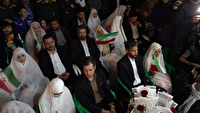 جشن ازدواج ۱۱ زوج جوان در اجتماع شبانه میدان داری