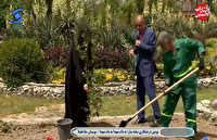 کاشت نهال به یاد شهید محمدمهدی یارقلی در قزوین