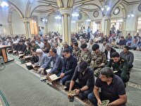 عزاداری اهل سنت خنج در وداع با رهبر شهید انقلاب