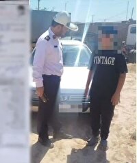 پژو ۴۰۵ با راننده ۱۲ ساله در خراسان شما توقیف شد