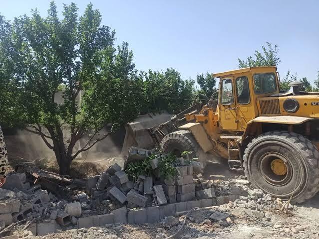 رفع تصرف بیش از ۳ هکتار ساخت و ساز غیرمجاز در حمیدیه