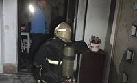 مهار آتش سوزی ساختمانی در طبقه سوم مجتمع مسکن مهر رشت