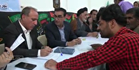 برپایی میز خدمت برای مددجویان بهزیستی در سرفاریاب