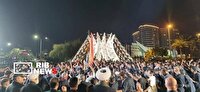 ساکنان کیش سوگوار تاسوعای حسینی در صد و پانزدهمین شب از حماسه خیابان