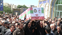 تشییع پیکر مطهر جانباز شهید در زنجان