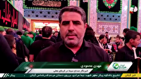 حال و هوای عاشقان اباعبدالله الحسین (ع) در شب اربعین در کربلای معلی