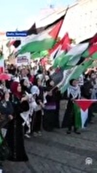 تظاهرات حامیان فلسطین در خیابان‌های برلین
