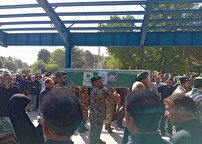 تشییع پیکر ستوان یکم شهید آرین زارعی در کرمانشاه