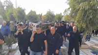 تشییع مادر شهید عباس امیری فردویی در قم