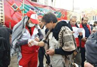 خدمت رسانی ۹۲۶ امدادگر هلال‌احمر خوزستان به زائران حسینی