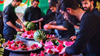 اهدای ۱۱ تن هندوانه توسط کشاورزان میانه ای به موکب‌های مسیر پیاده‌روی اربعین