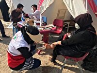 رابطان بهداشتی ودرمانی اعزامی از اصفهان خدمت رسان زائران کربلا