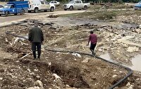 برقراری آب آشامیدنی روستای سیل زده زرین‌آباد ساری 