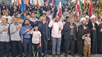 مردم خوی همچنان در ميدان دفاع از وطن ایستاده اند